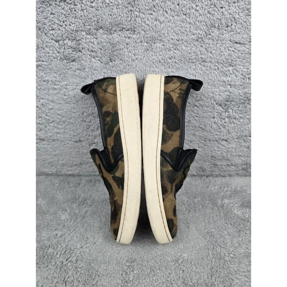 COACH C115 Rexy Dino Dinosaur Camo Slip On Sneakers Mens 8.5 G3864